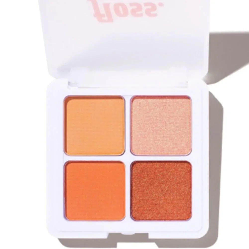 NEW Floss Beauty Eyeshadow Squad in Just Peachy - Eye Shadow Palette Quad NIB